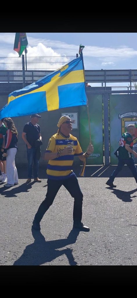 Paddy Joe flies the flag
